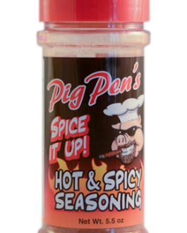 Pig Pen’s Hot & Spicy Seasoning (5.5 Oz Bottle)