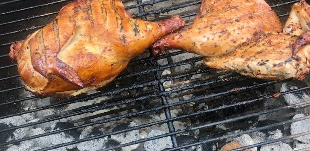 Chickens on the grill